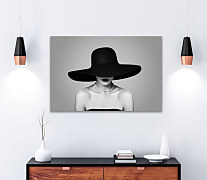 Obraz Dáma v čiernom klobúku